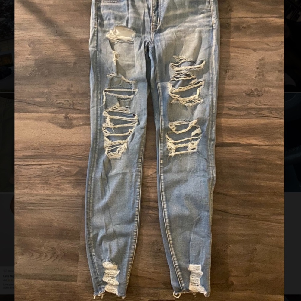 American Eagle Denim X Ripped Skinny Jeans